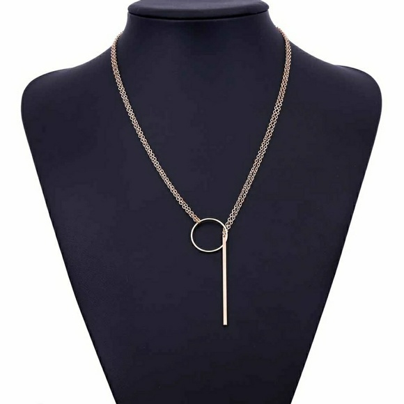 5 for $25 Long Bar Circle Necklace - Picture 4 of 7