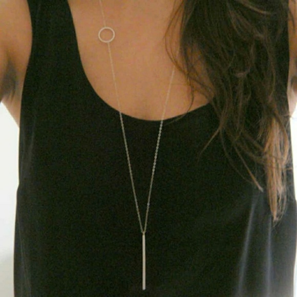 Jewelry - 5 for $25 Long Bar Circle Necklace