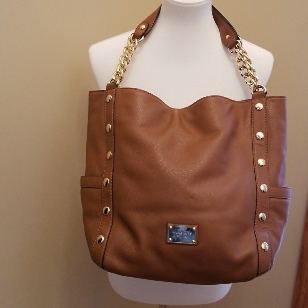 💋 Michael Kors Brown Leather Tote Shoulder Bag