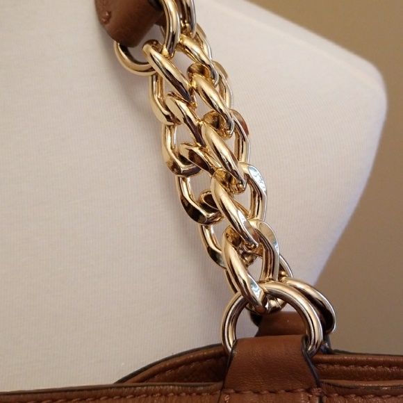 ๐ Michael Kors Brown Leather Tote Shoulder Bag - Picture 3 of 5