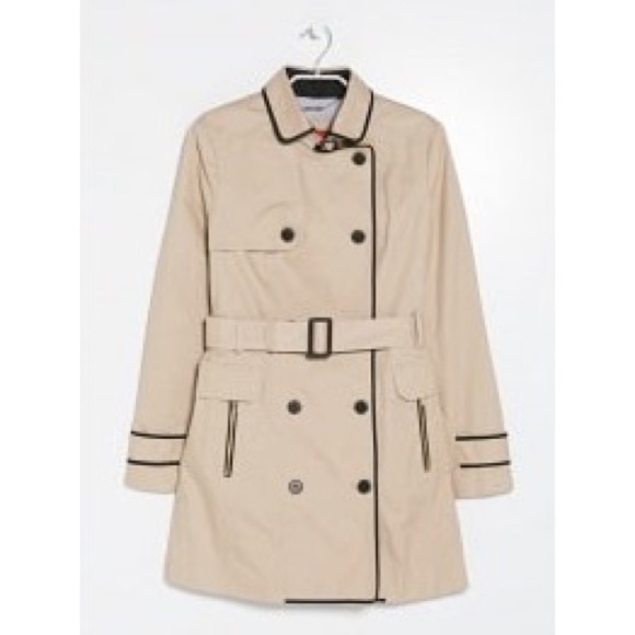 SOLD - Contrast Trim Trench Coat - Picture 8 of 8