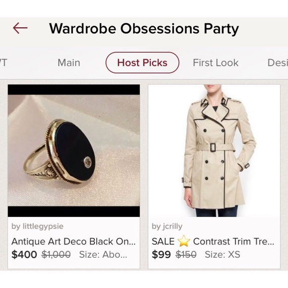 SOLD - Contrast Trim Trench Coat - Picture 4 of 8