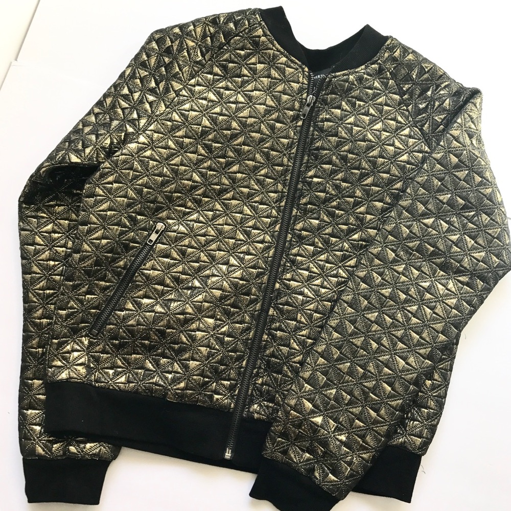 Black & Gold Bomber Jacket