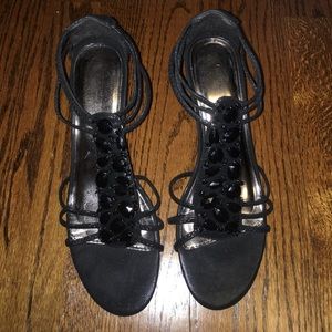 black Covington heels