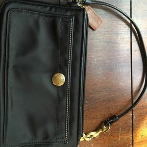 Black coach wristlet