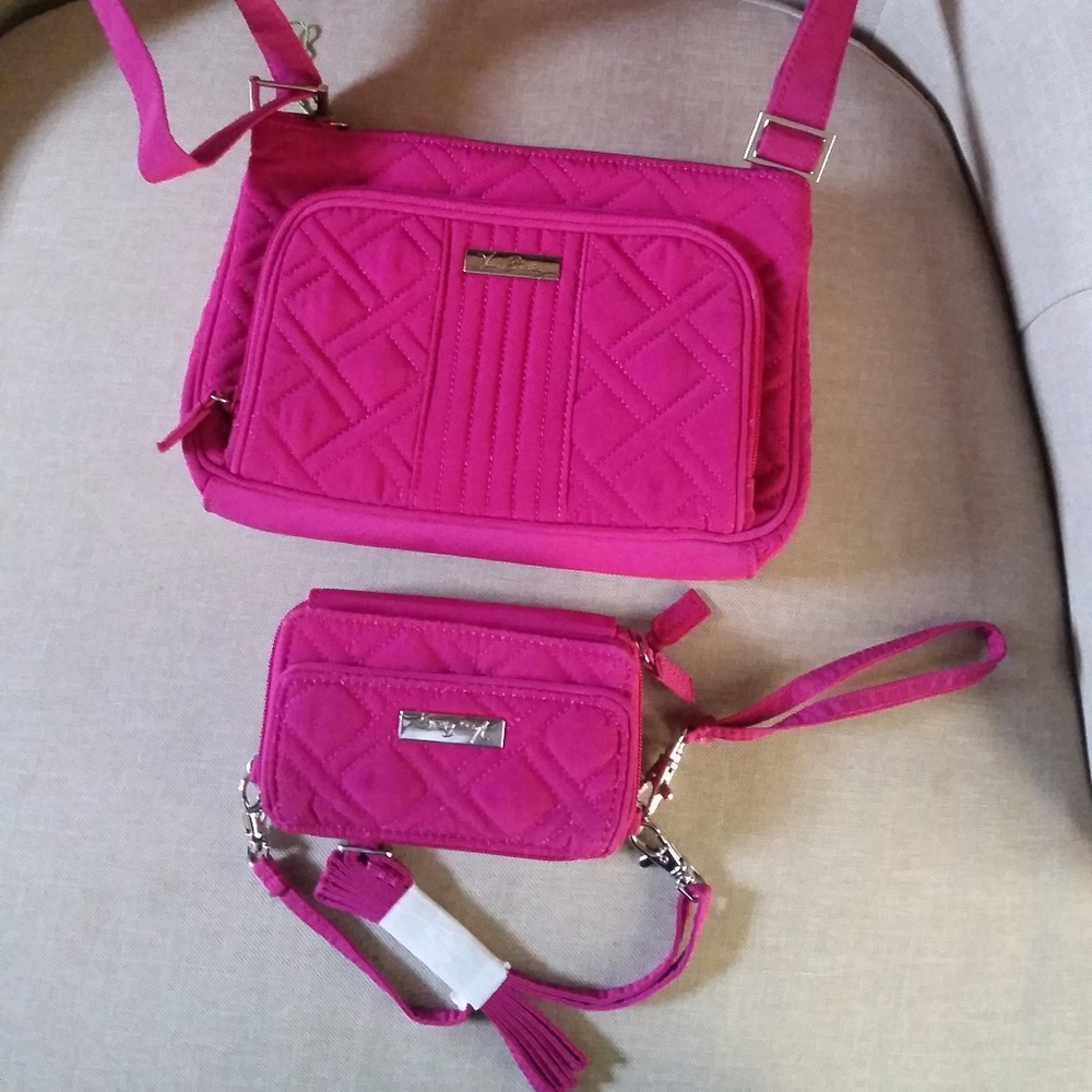Vera Bradley Fuchsia Purse Set NWOT