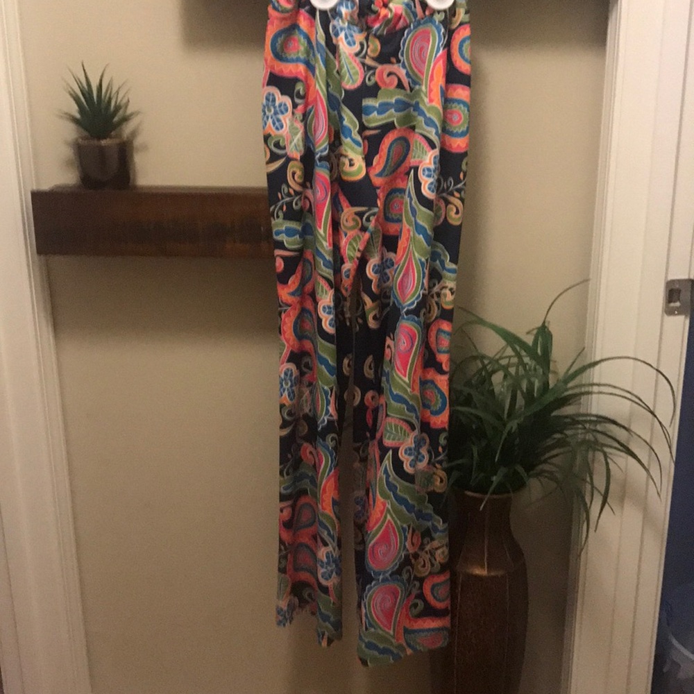 Multicolored paisley pants