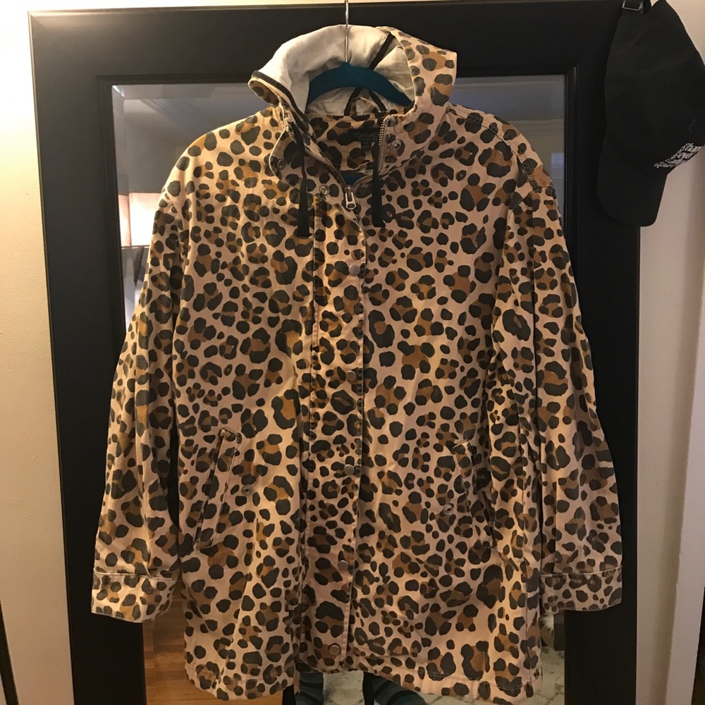 Topshop Leopard Print Anorak