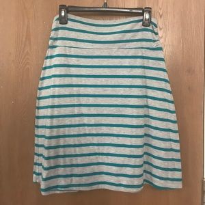 Teal and Gray Striped Skirt