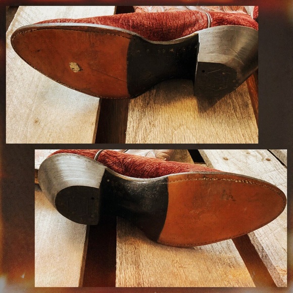 ❤️ Authentic-Burgundy-Tony Lama Cowboy Boots ❤️ - Picture 3 of 3