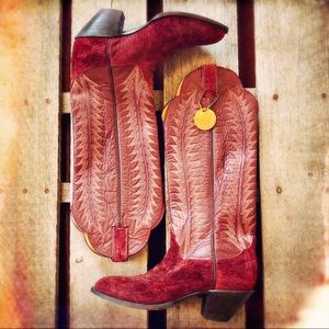 ❤️ Authentic-Burgundy-Tony Lama Cowboy Boots ❤️