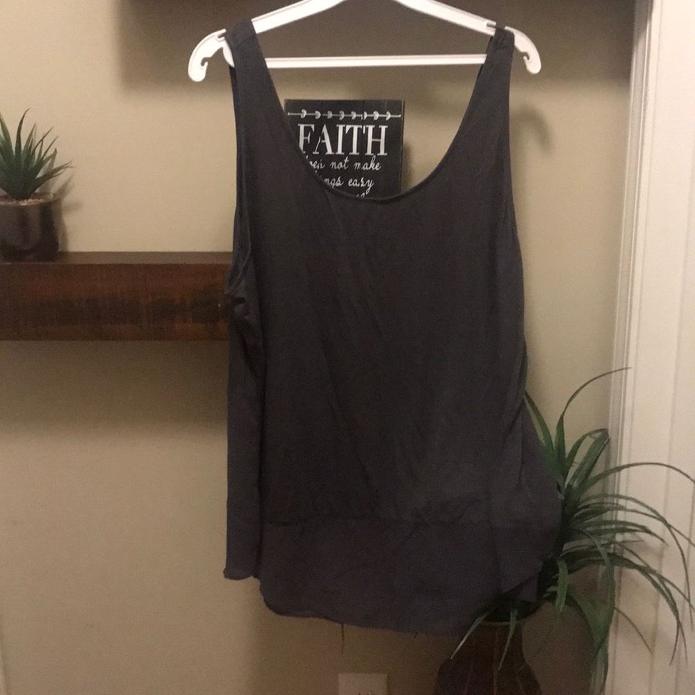 Soft half sheer tank