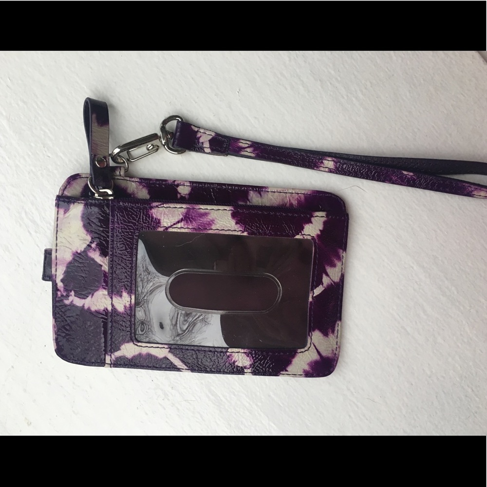 Nordstrom ID + phone wallet in purple tie dye