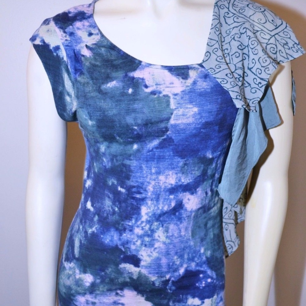 XS X-Small Anthropologie Deletta Blue Top Soft!