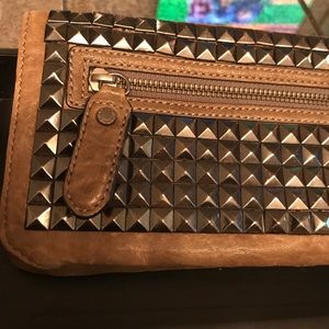 BCBG leather clutch