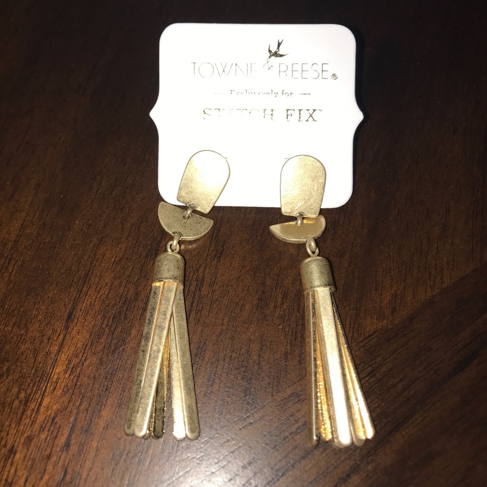 Addae Gold tassel earrings
