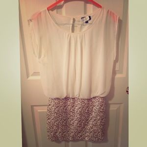 Gold and white dress