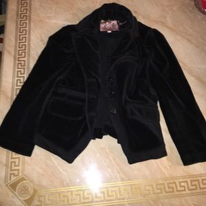 Black Suede Juicy Couture 3/4 Sleeve Blaze Size P