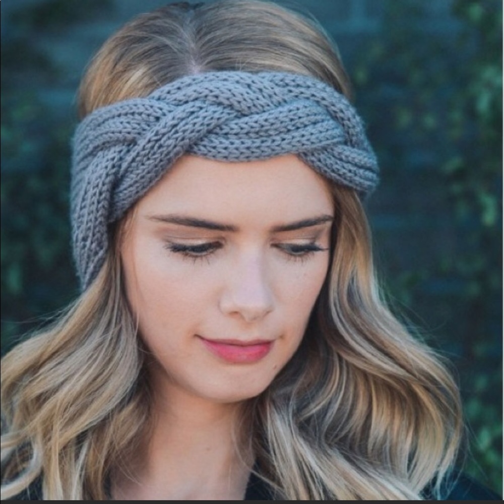 Gray Knit Headband - Picture 1 of 4