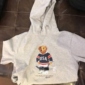 🚫SOLD🚫 Mens Polo hoodie with Polo Teddy Bear NWT