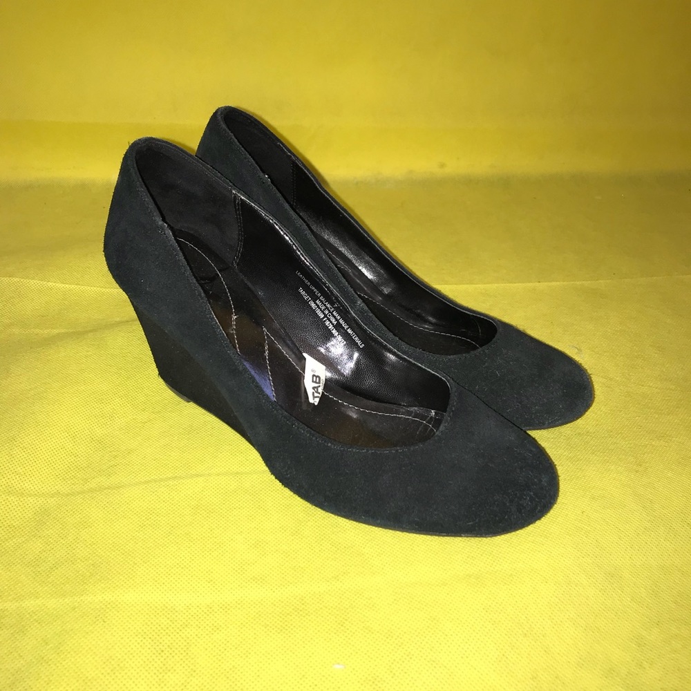 SOLD Black wedge heels