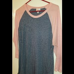 Lularoe 2XL Pink & Navy Randy