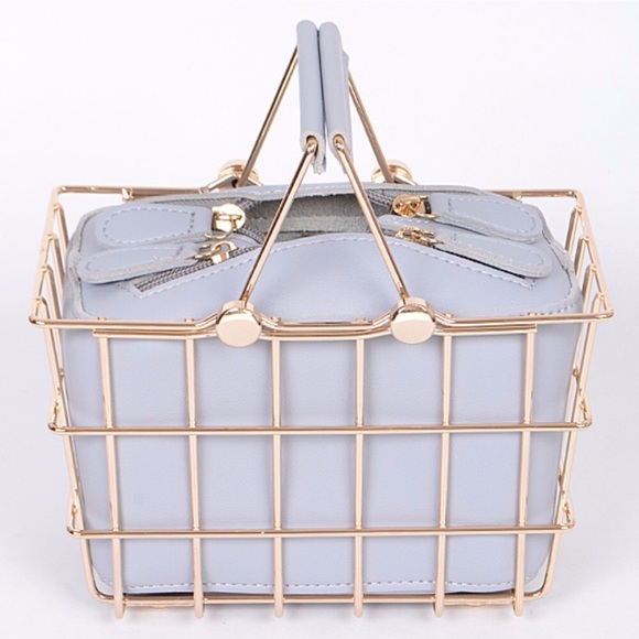 Pink Haley Handbags - LAST ONE Japanese Purse Handbasket Pocketbook Blue