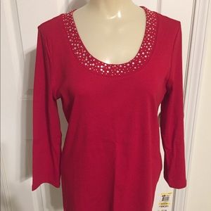Holiday Sparkle long sleeve tunic NWT