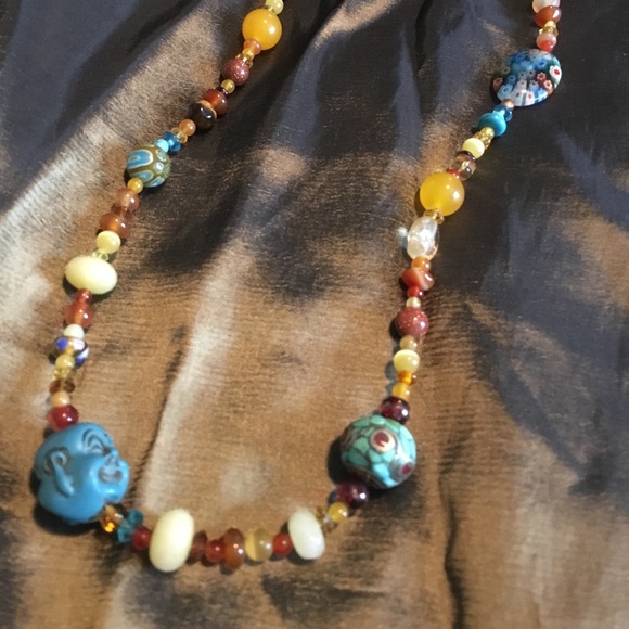 Multi-colored stone necklace - Picture 2 of 2