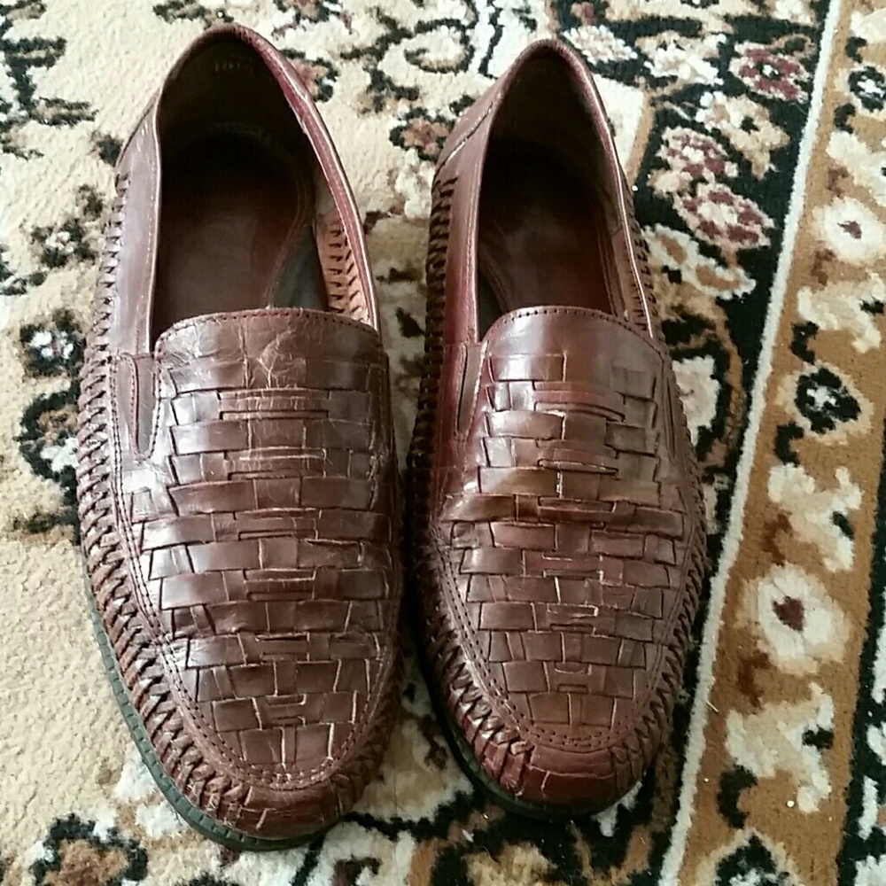 Men's Leather Loafers Size 10.5 Rich Dark Brown