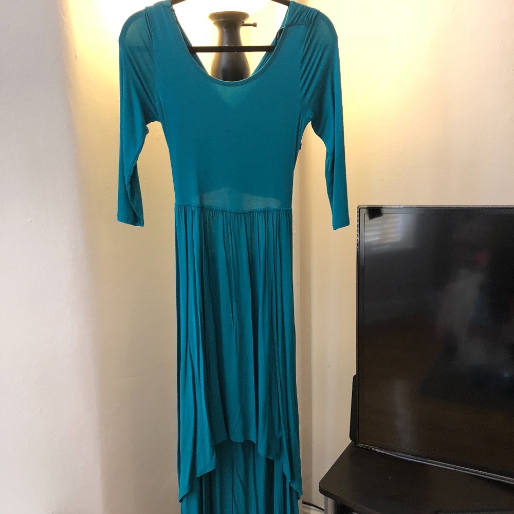 Long Sleeve High-Lo Dress