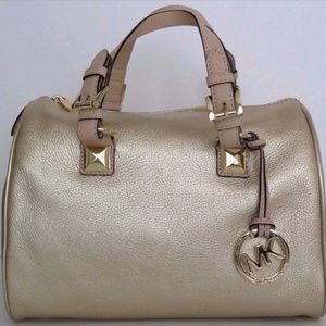 Michael Kors Grayson Leather Small Satchel Handbag