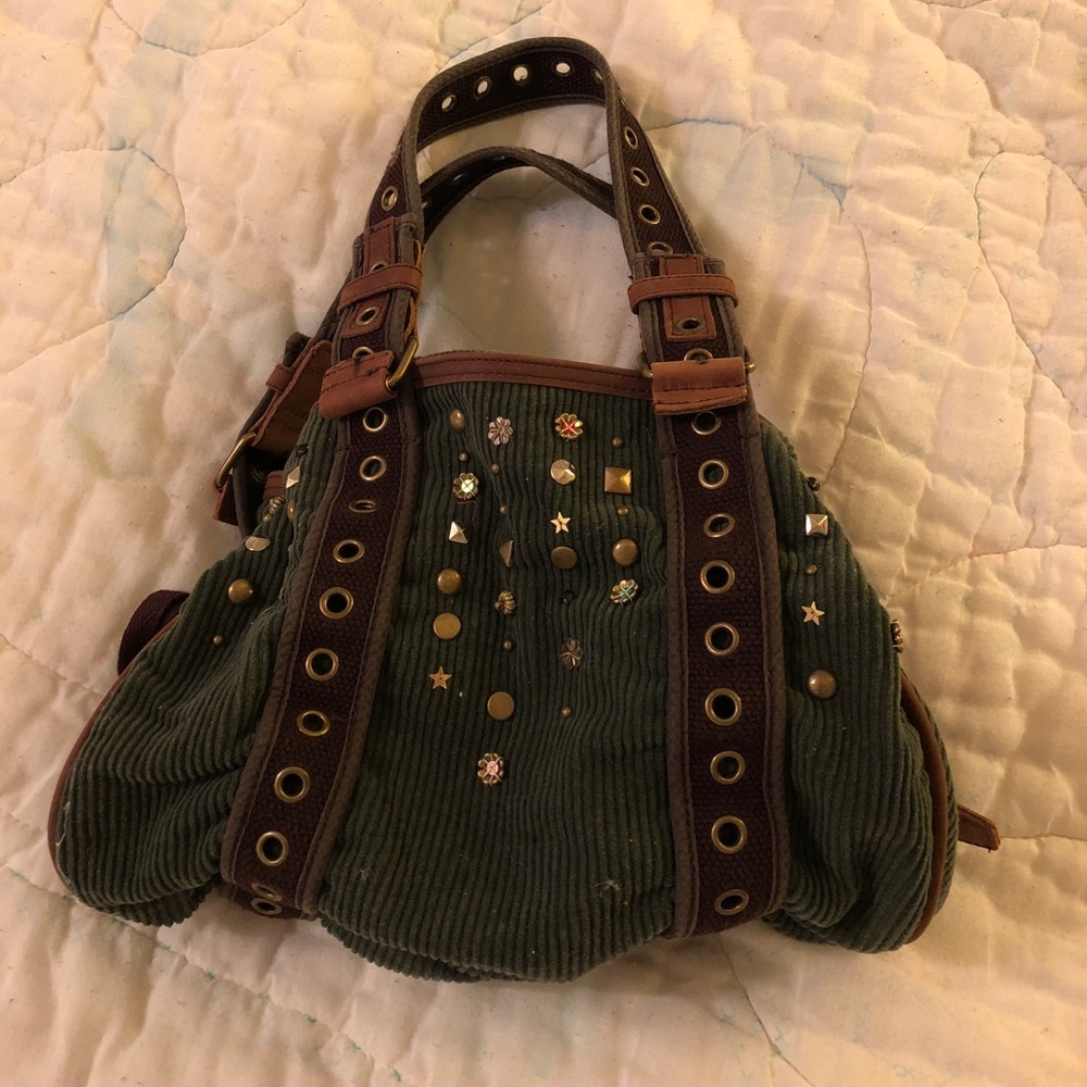 Green Corduroy Free People bag