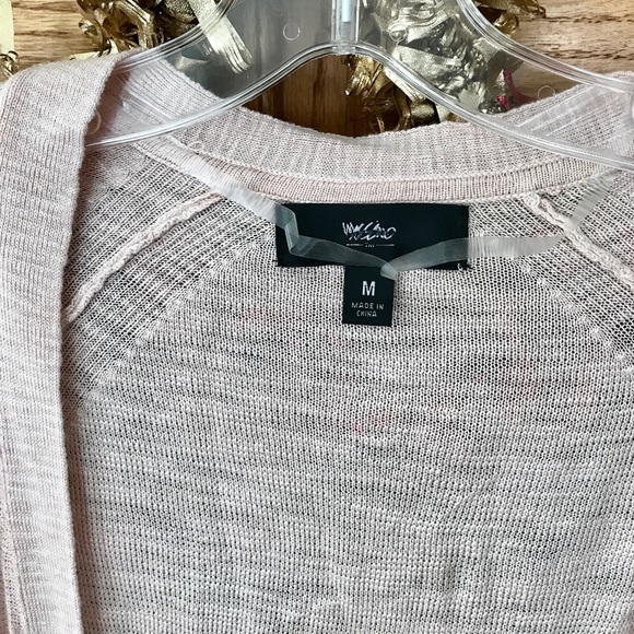 Mossimo long dusty pink cardigan w/ front pockets - Picture 2 of 3