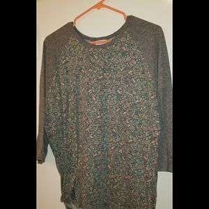 Lularoe 2XL Heathered Floral Print Randy
