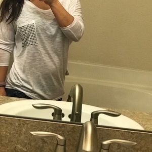 Slouchy white long sleeve