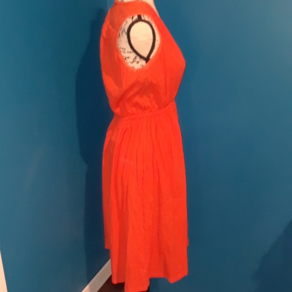 👑⬇️50⬇Orange Calypso St Barth Cotton Casual Dress - Picture 3 of 8