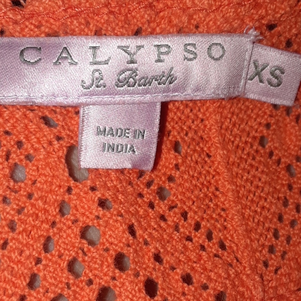 👑⬇️50⬇Orange Calypso St Barth Cotton Casual Dress - Picture 8 of 8
