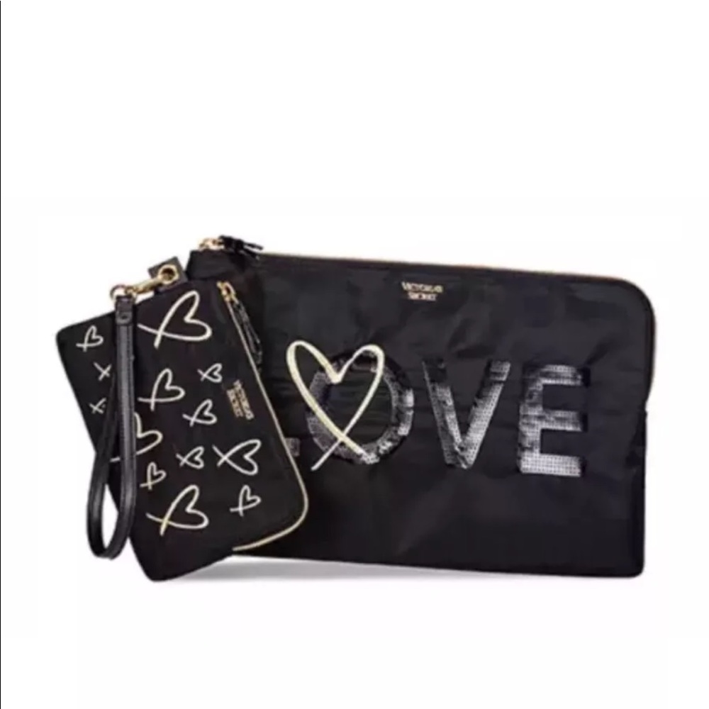 Victoria's Secret LOVE Clutch Set NWT - Picture 1 of 4