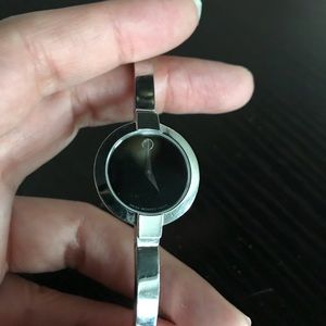 Movado Black Dial Bangle Bracelet Watch