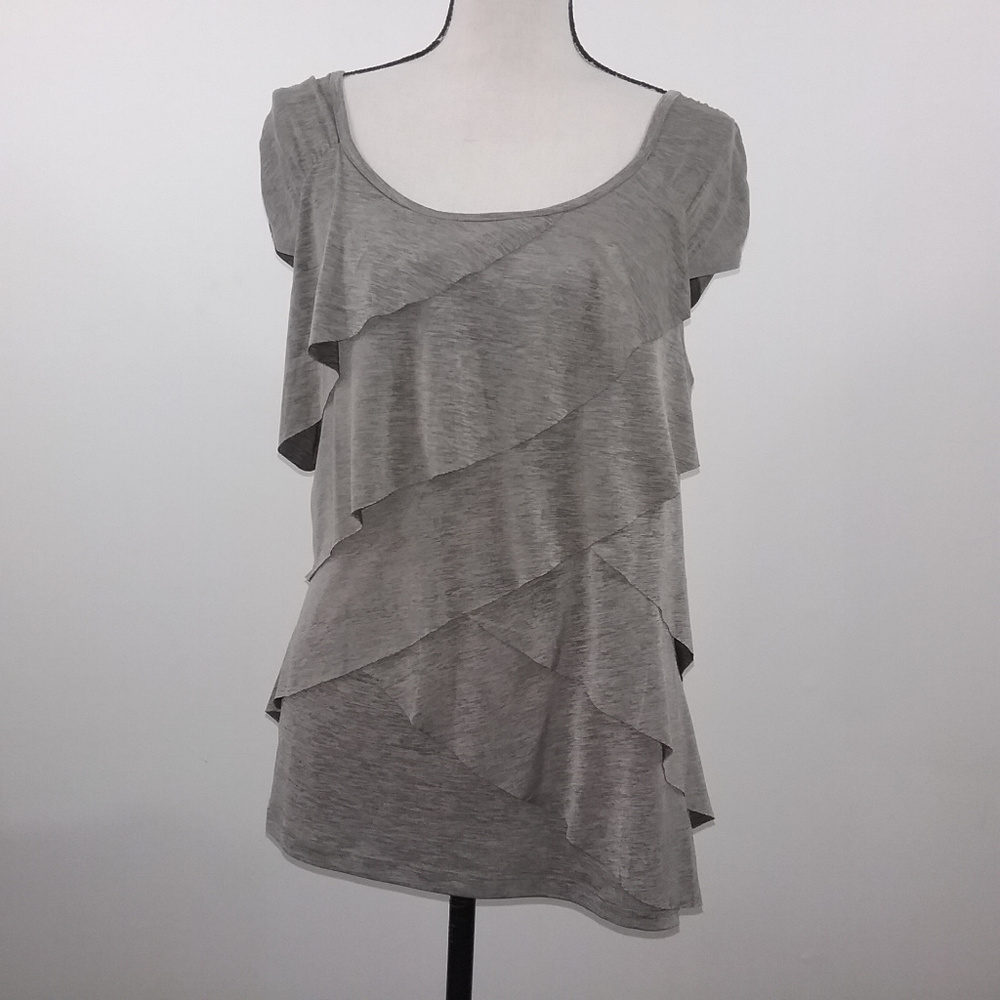 AGB Womens Top Size XL Gray Green Sleeveless (A32)