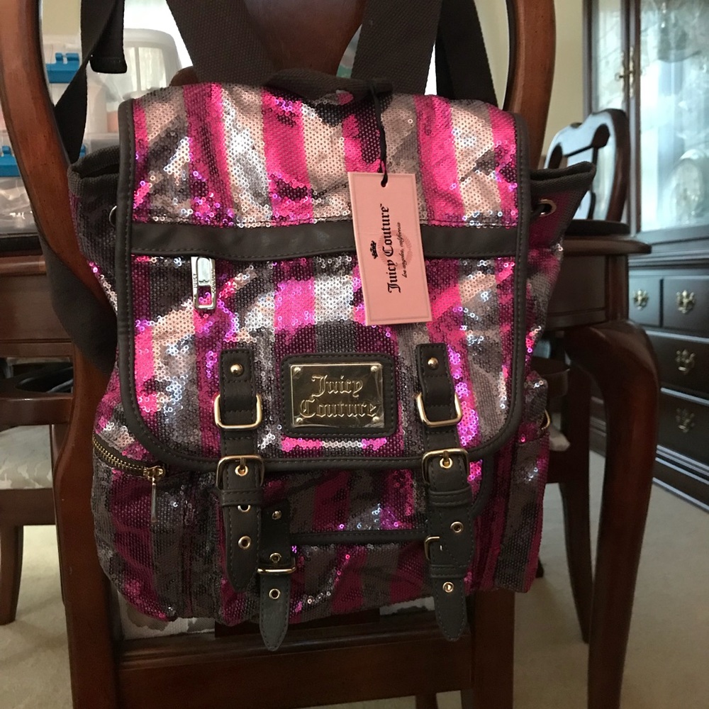 Juicy Couture sparkly backpack
