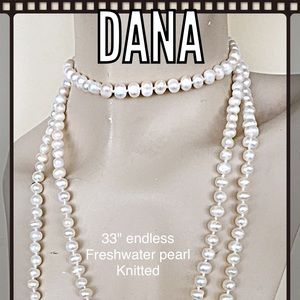 33" Opera Length Knotted Freshwater Pearl Neclace