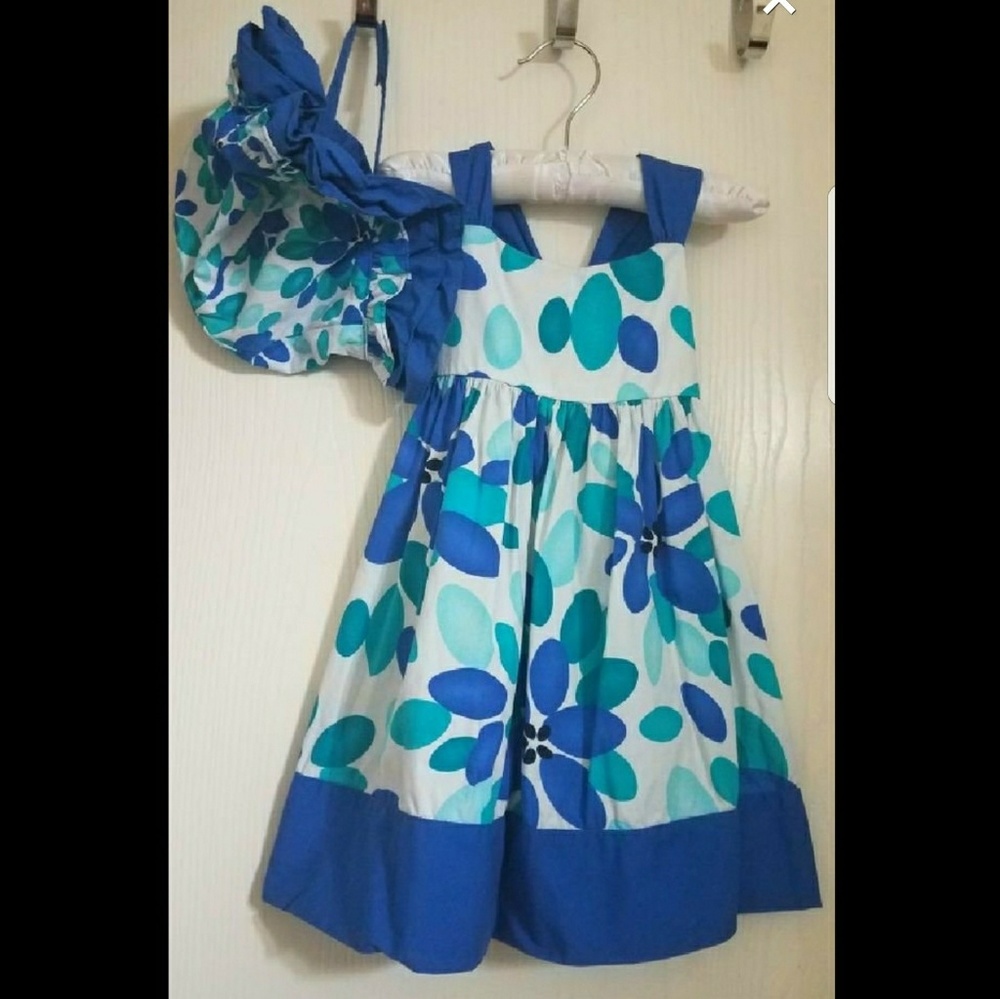 Floral dress and hat set