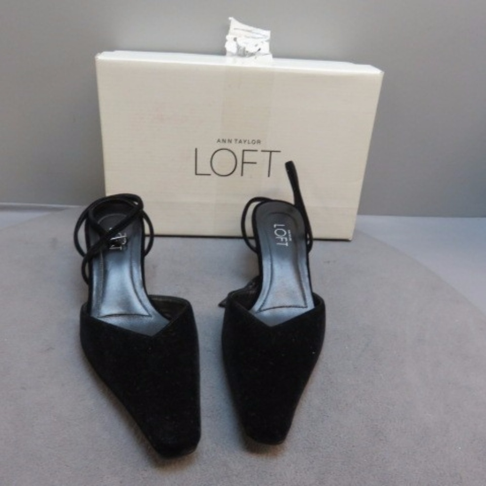 Ann Taylor Black Shoes Sz 6.5M IOB