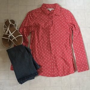 •LC Lauren Conrad | Polka-Dot Shirt•