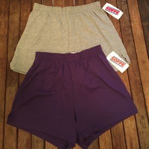 NWT Soffe Shorts Size Large Grey & Purple