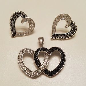 Heart Shape Earrings & Pendent