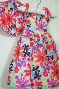Floral dress and hat set