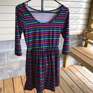 Multicolored Striped Dress